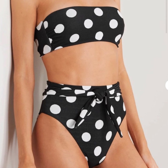 Anthropologie Other - Mara Hoffman Black and White Polka Dot Bikini